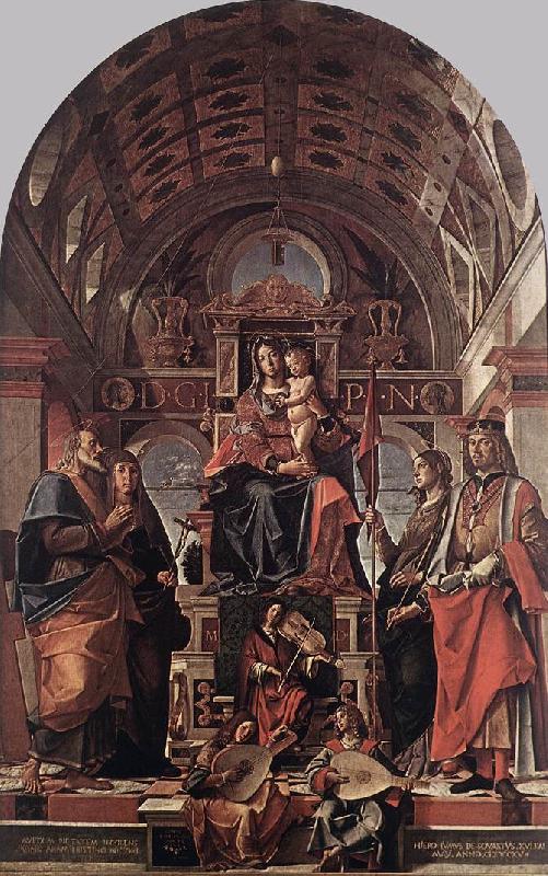 MONTAGNA, Bartolomeo Madonna and Child Enthroned with Saints sg China oil painting art
